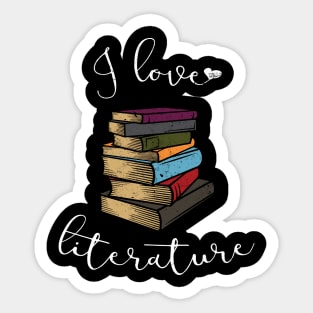 I love literature Sticker